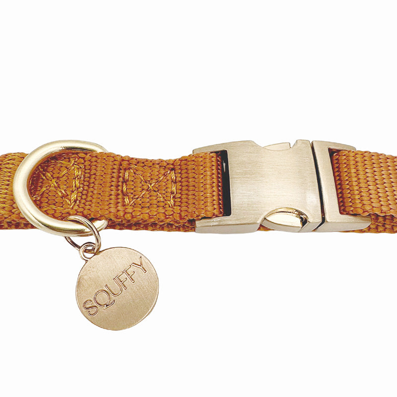 Classic Dog Collar Honey Drift Cognac Brown