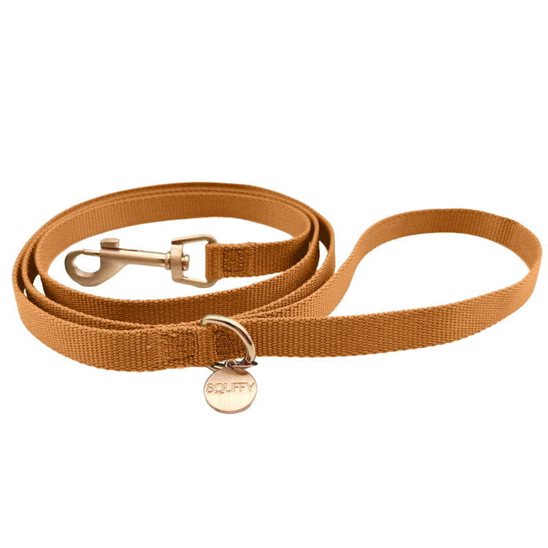 Puppy Dog Leash Honey Drift Cognac Brown
