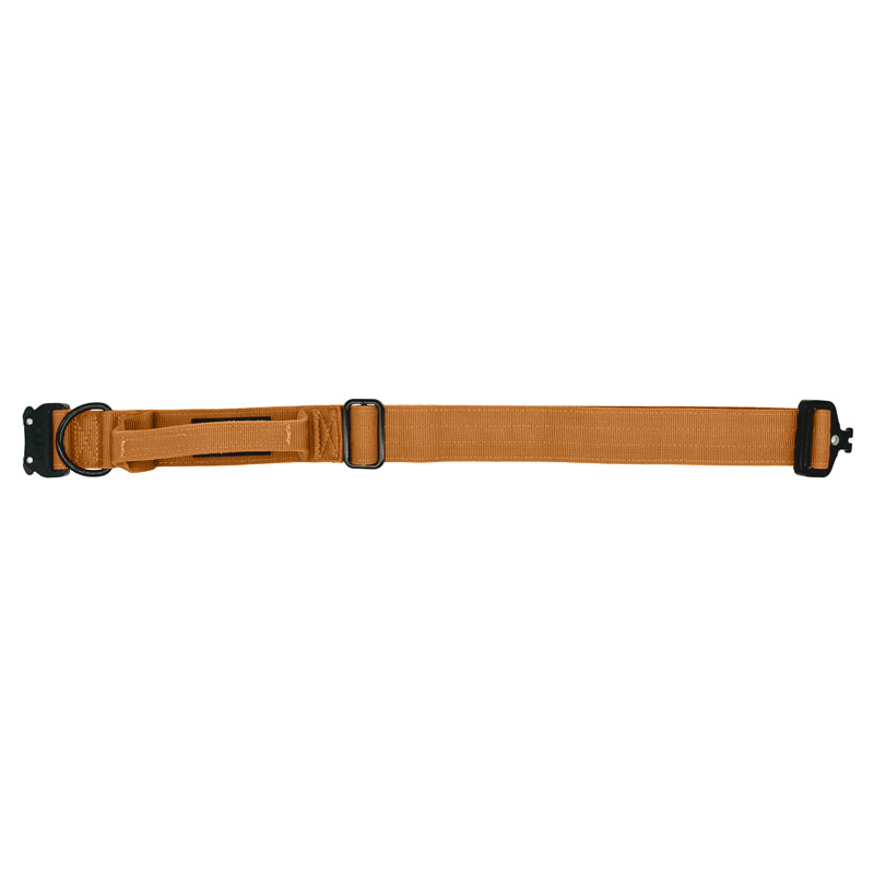Tactical Dog Collar Honey Maze Cognac Brown